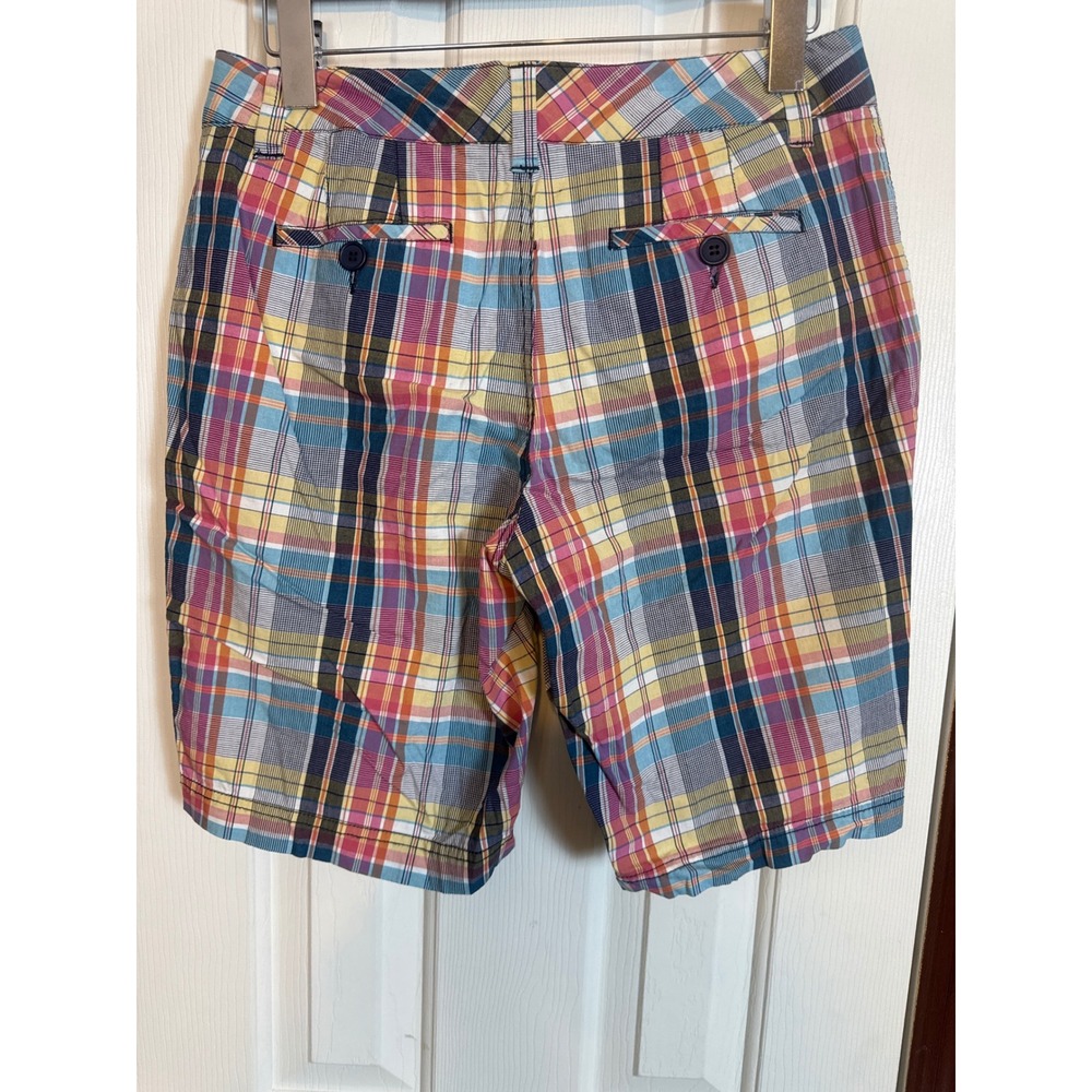 Khakis &‎ Co Plaid Bermuda Shorts Colorful Casual Summer Size 10P - Picture 4 of 4